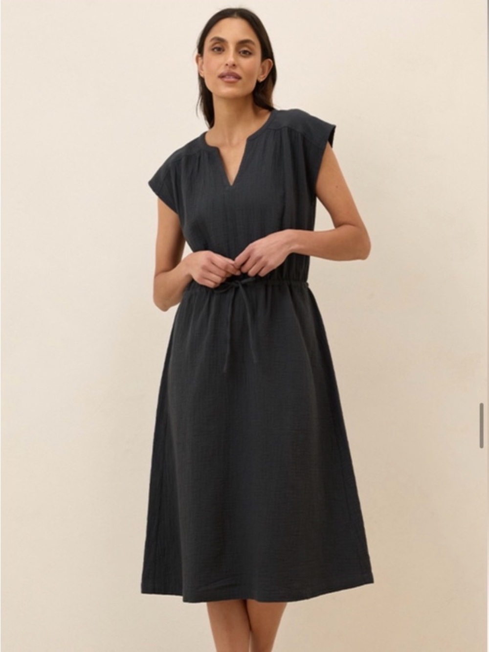 Pact Coastal double gauze dress - gray